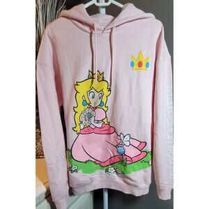 Hybrid Apparel Nintendo Super Mario Princess Peach Official Licensed Hoodie Sz M